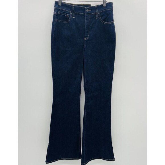 INC International Concepts Womens 6/28 High Rise Flare Leg Jeans in Dark Indigo - Picture 2 of 10